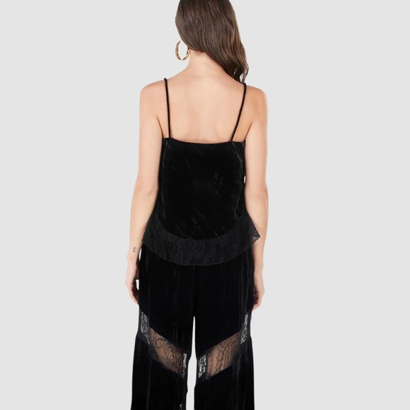 BCBGMaxAzria Nita Velvet Top, Black Beauty, NWT-Size XS - Picture 14 of 14